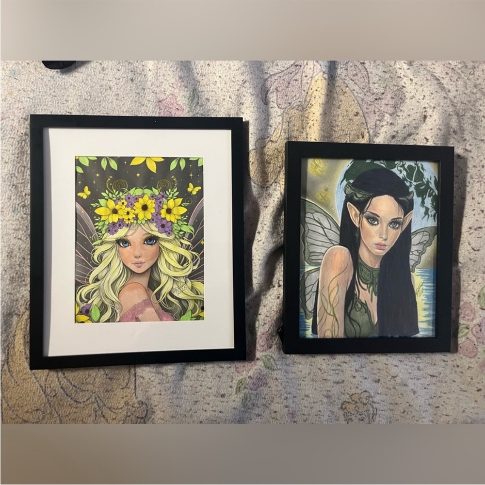 Framed Fairy Drawings